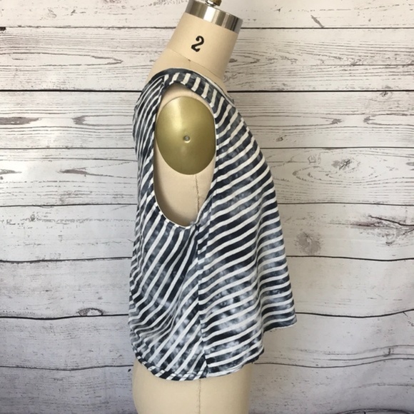 VANS Logo Striped Tie Dye Crop Cutout Tank Size Small - Picture 5 of 9